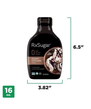 RxSugar Plant-Based Organic Chocolate Syrup 16 oz - 0 Sugar, 0 Net Carbs, Diabetes-Safe | Keto & Gluten-Free - Buy Online on SooperMarket.com