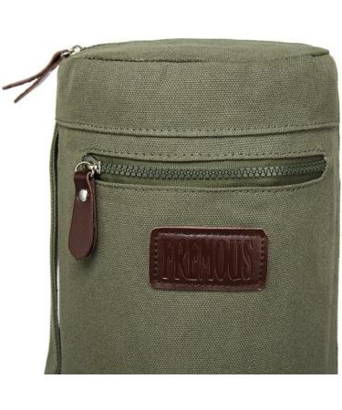 FREMOUS Full-Zip Yoga Mat Bag - Double Pocket Carrier with Adjustable Strap - Army Green - Buy Online on SooperMarket.com
