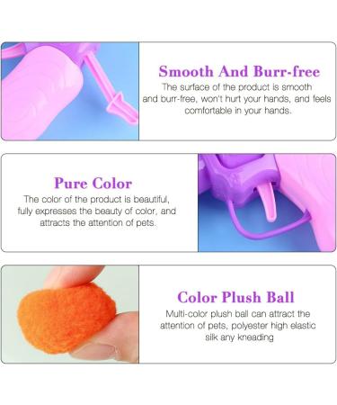 XPJBKC Plush Ball Shooting Gun for Cats Cat Ball Toy Launcher Interactive Cat Toys Balls Cat Toy Launch Gun with 100 Pcs Balls for Indoor Pet Playing Exercise Chasing Training Hunting Purple - Buy Online on SooperMarket.com