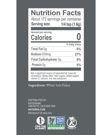 NATIERRA InkaSalt White Salt Flakes - 5 oz Glass Jar | Gourmet Flavor Enhancer - Buy Online on SooperMarket.com