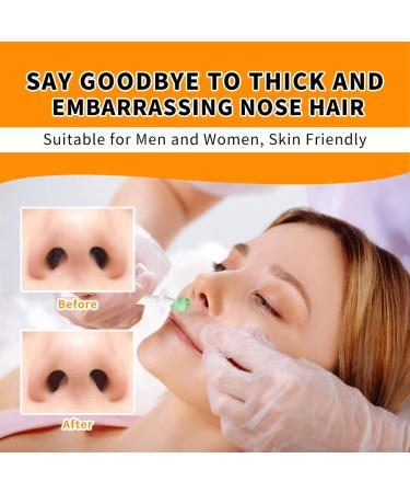 Nose Wax Kit for Men and Women - Nose Hair Removal Wax Set with 50g Wax, 20 Applicators, 10 Wax Pods, Measuring Cup, and Moustache Stencils - Buy Online on SooperMarket.com