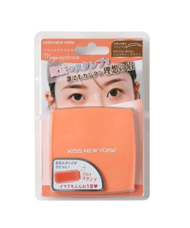 Kiss New York Magic Eyebrow Stamp Powder - Natural Milk Tea Brown Shape - Buy Online on SooperMarket.com
