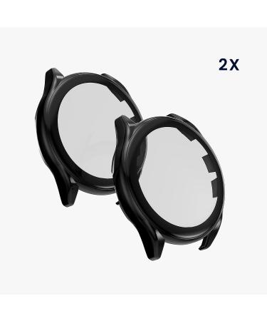 kwmobile Cover for Huami Amazfit GTR 3 / GTR 3 Pro - Set of 2 Black/Black Tempered Glass with Plastic Frame - Buy Online on SooperMarket.com