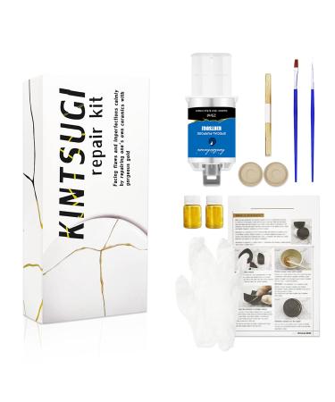 Kintsugi Repair Kit Gold  Japanese Kintsugi Kit to Improve Your Ceramic  Repair Your Meaningful Pottery with Gold Powder Glue  Perfect for Beginners Restoring Meaningful Gifts