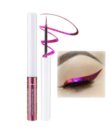 HERBENJOY Chameleon Eyeliner Metallic Liquid Eyeliner Changing Long-lasting Holographic Glitter Multichrome Eye make-up For Women Quick Drying Smudge-proof (#06)
