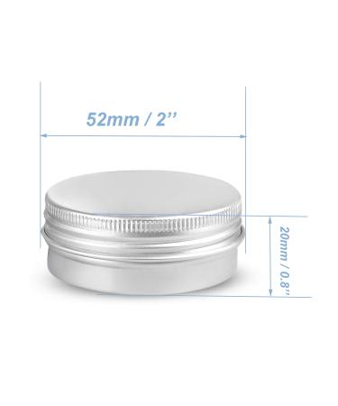 Round Silver Aluminum Storage Jars with Secure Screw Tops - Ideal for Cosmetics, Lip Balms, Candles, and Tea - Set of 24 - Buy Online on SooperMarket.com