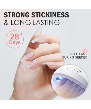 Canvalite Gel Nail Glue - Upgrade Long Lasting UV Nail Adhesive for Nail Extensions | Super Strong Pink Gel for DIY Nail Art - Buy Online on SooperMarket.com