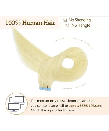 AGMITY Tape in Hair Extensions Human Hair Platinum Blonde #60 20 inches 20pcs 50g/pack Straight Seamless Skin Weft Tape in Human Hair Extensions (24 inches #60 Platinum Blonde) 24 inch #60 Platinum Blonde - Buy Online on SooperMarket.com