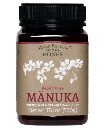 Mason Brothers' M nuka Honey MGO514+ Certified authentic raw Monofloral M nuka honey traceable from New Zealand non - GM (17.6 oz.)