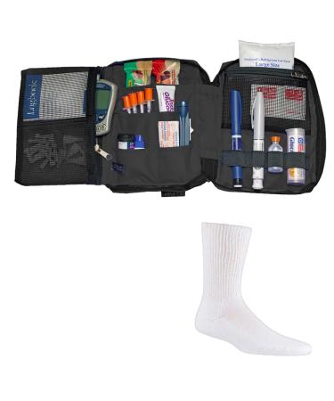 Medicool Dia-Pak Deluxe Black Insulin Carrying Case and Diasox | DPDELX/BK-DIASOX-LG Large