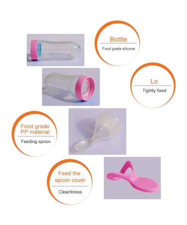 Baby Food Feeder Fresh Food - 2 Pack Fruit Feeder Pacifier Set | Silicone Pacifiers & Dispensing Spoon | Teether Feeding Set for Babies - Pink - Buy Online on SooperMarket.com