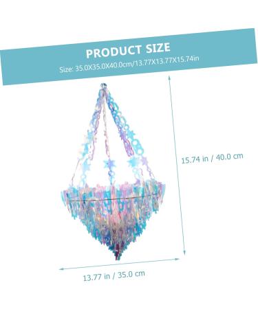ABOOFAN 1pc Chandelier Household Decor Christmas Party Supplies Neon Color Scene Decor Hanging Accessories Silver 35x35x40cm - Buy Online on SooperMarket.com