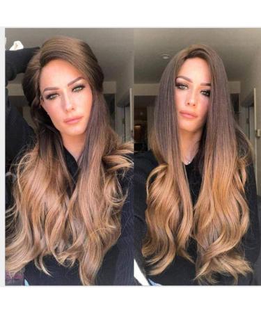 BGHJUE AFRICAN WIG Yellow Long Curly Hair Lace Front Human Wigs for Black Women Pre Plucked Hairline Lace Front Wig Brazilian Remy Hair