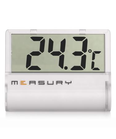 Measury Aquarium Thermometer Digital for Adhesive Aquarium Thermometer for Freshwater and Seawater TM11