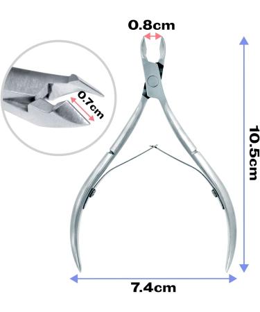 Professional Stainless Steel Cuticle Pusher & Nippers Duo - Nail Cleaner for Manicure & Pedicure - Buy Online on SooperMarket.com