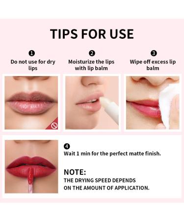 Oulac Matte Liquid Red Lipstick for Women - Long Lasting Deep Red Lip Gloss | Waterproof, Non-Stick Cup, Vegan & Cruelty-Free - M01 Kiss Me Now - Buy Online on SooperMarket.com