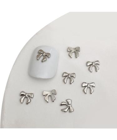 3D Metal Nail Nail Embellishments 20pcs Bowknot Nail Decorations For Individual Styles Nail Embellishments 05 silver - Buy Online on SooperMarket.com