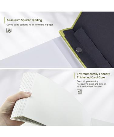 Popotop Large Self Adhesive Photo Album | DIY Scrapbook for Mom & Family | 40 Pages Picture Book with Pen and Board | 11.5 x 10.6 inches | Matcha Green - Buy Online on SooperMarket.com