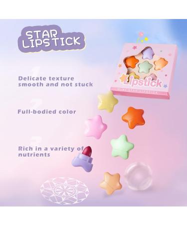 HOSAILY 6 Colors Mini Star Cute Matte Lipstick Set - Long Lasting Waterproof Nonstick Cup Makeup - 1 Ounce - Buy Online on SooperMarket.com