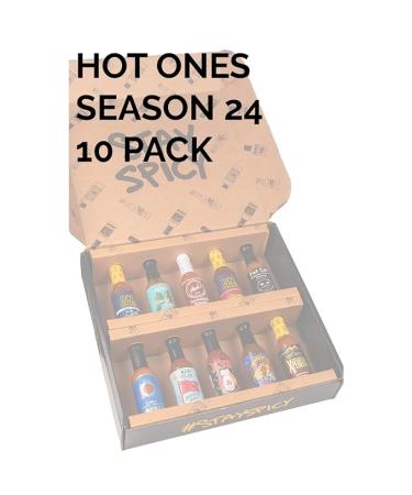 Hot Ones Season 24 Lineup Hot Sauce Challenge With Unique Condiment Gift Box (10-Pack) - Buy Online on SooperMarket.com