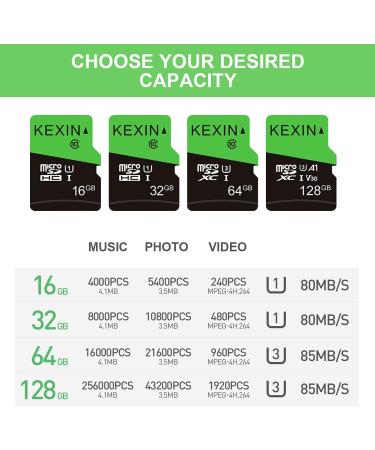 KEXIN 3 Pack 32GB Micro SD Card Memory Cards Class 10 High Speed UHS-I, 3 x 32GB MicroSDHC UHS-I Memory Cards - Buy Online on SooperMarket.com