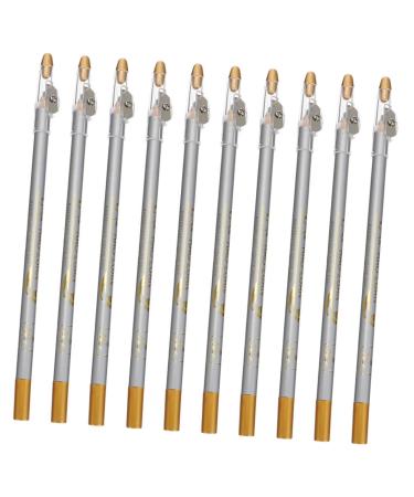 Healeved 10pcs Eyeliner Makeup Pencil Matte Lip Liner Eyebrow Pencils Gadgets Grey