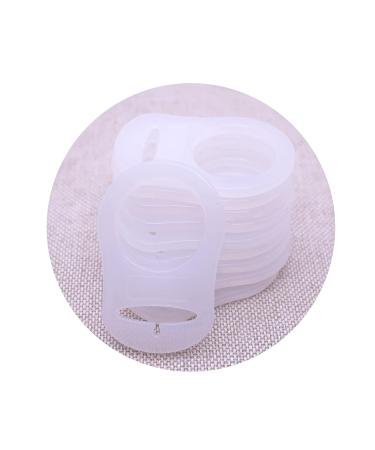 10pcs White Silicone Adapter Rings for Button Style Baby Pacifier Clips - Buy Online on SooperMarket.com
