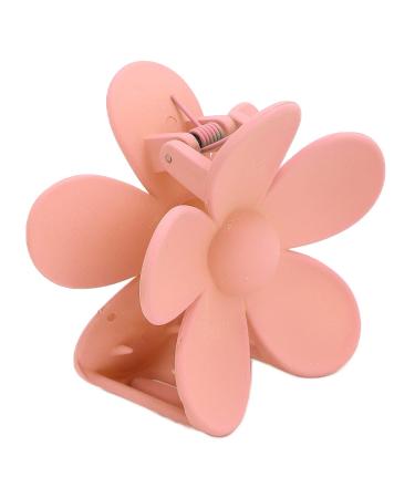 Flower Shape Hair Claw Clips Good Decoration Effect Lightweight Matte Surface Hair Catch Clip Non Slip Alloy Spring for Women Girls Headwear(Meat meal)