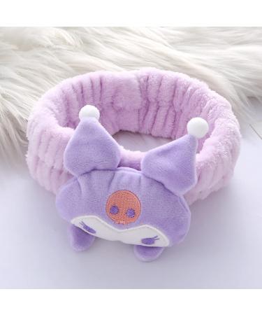 Kawaii Purple Spa Headband for Women and Girls - Soft and Cute Headband for Washing Face, Makeup, and Parties - Buy Online on SooperMarket.com