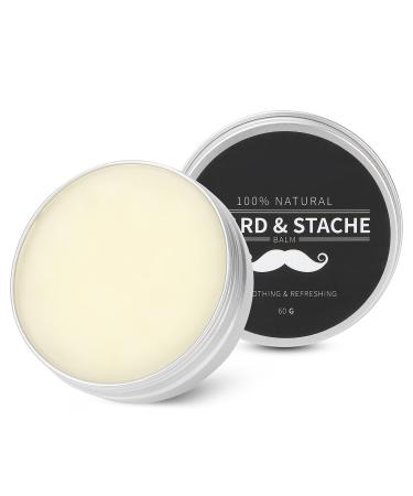 60 g of men's beard wax beard-hair styling pomade male face-must-cord care care care cream deep moisturizing with a long hold and control for all bar types