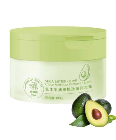 Trendyfave Avocado Cleansing Balm Shea Butter Olive Make up Remover Balm Makeup Cleansing Balm Deep Cleansing Makeup Remover Deep Cleansing Oil for Eye Lip and Face Travel Size (100g)