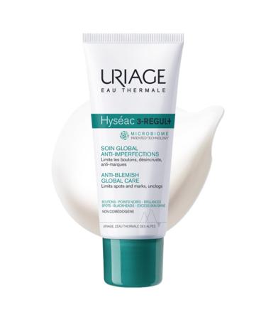 Uriage Hyseac 3-regul+ | Face Moisturizer For Oily Skin Prone To Acne. Pimples Spots Blackheads And Blemish Control. Daily Face Cream With Salicylic Acid AHA And Zinc For A Clear Complexion 1.35