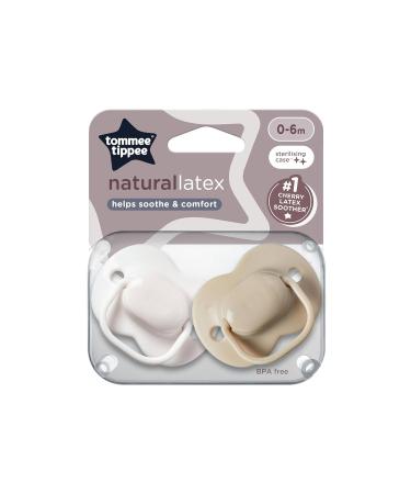 Shop Tommee Tippee Cherry Latex Pacifiers for 0-6 Months - Pack of 2 | 100% Natural Latex - International Shipping Available - Buy Online on SooperMarket.com
