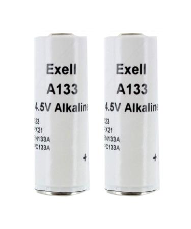 2pc Exell Alkaline Battery A133 Replaces 523 EN133A PC133A PX21 1306AP