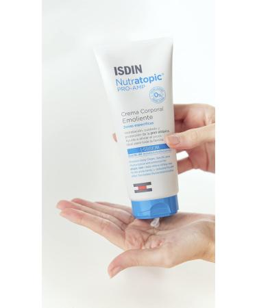 ISDIN Nutratopic PRO-AMP Emollient body cream (200 ml) | Moisturization and protection for atopic skin - Buy Online on SooperMarket.com