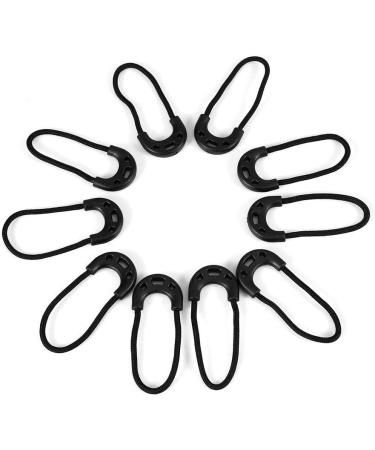 Zipper Pulls Cord 10pcs - Black EDC Lariat Rope for Outdoor Travel & Backpack Accessories - Buy Online on SooperMarket.com