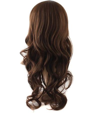 MapofBeauty Long Wavy Hair Wig in Brown - Women's Party Full Wig | Synthetic Fiber - Buy Online on SooperMarket.com