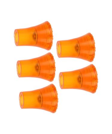 Walking Cane Tip Great Traction Thicken Rubber Walking Crutch Tips Prevent Slip Keep Balance for Foldable Canes (Orange)