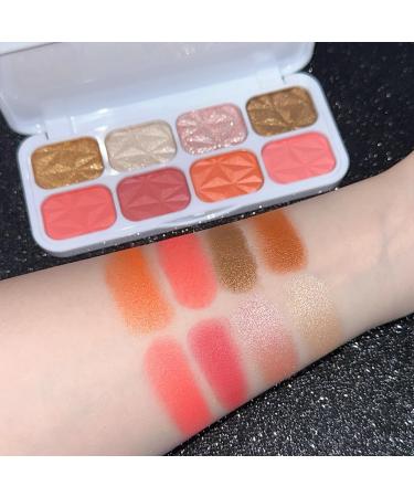 8 Colors Blusher Highlighter Makeup Palette | Waterproof Matte & Shimmer Blush Bronzer & Eyeshadow for a Flawless Finish - Buy Online on SooperMarket.com
