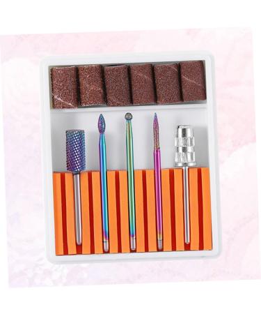 POPETPOP 1 Set Nail Drill Bits Nail Art Equipment Braiding Hair Supplies Dappen Dish for Acrylic Nails Tweezers Sheath Tiny Straw Hat Bunny Ear Pearl Clip Cuticle Drill Bit Manicure Tool 6.5x5.5cm Orange - Buy Online on SooperMarket.com