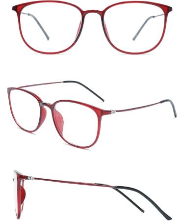 Koosufa Classic Retro Glasses Frames - Ultra Light TR90 Nerd Glasses for Men & Women - Thin Panto Style with Case - International Shipping Available - Buy Online on SooperMarket.com