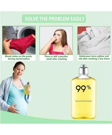 Underwear Laundry Detergent Liquid Underwear Detergent 99% Powerfully Plant Based Underwear Detergent Laundry Liquid Deep Removing Blood Stains (pink (rose scent)) - Buy Online on SooperMarket.com