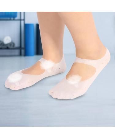 Brrnoo moisturizing socks 1 pair of silicone socks anti -crack protection silicone gel socks for foot socks Prevention of foot care products (m white)