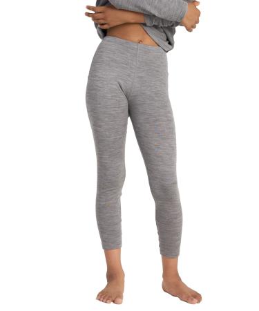 Lapasa children 100% merino wool thermal shirt underpants premium merino wool warm thermal underwear unisex 5-13 years K13 undershirt K14 underpants 11-12 years of underpants light gray underpants