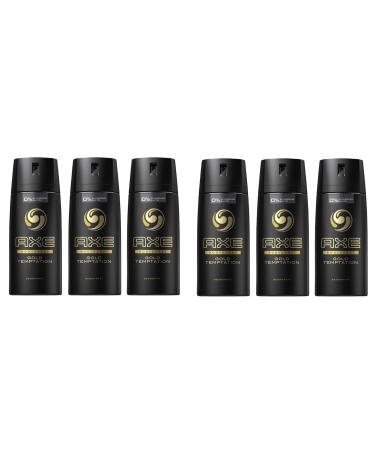 Axe Gold Temptation Body Spray Antiperspirant & Deodorant 4oz - Pack of 6 Cans | 48-Hour Odor Protection - Buy Online on SooperMarket.com