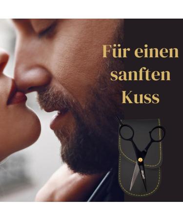 Bartzart Small Beard Scissors & Comb Set | Perfect Beard Care for Men | Sharp Beard Shears with Etui for Mustache Wearers - Buy Online on SooperMarket.com