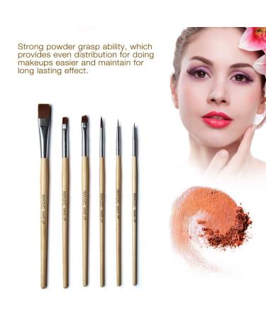 6-Piece Makeup Brush Set for Face Eyes & Lips - Multifunctional Nylon Brushes for Beginners & Pros | International Shipping - Buy Online on SooperMarket.com