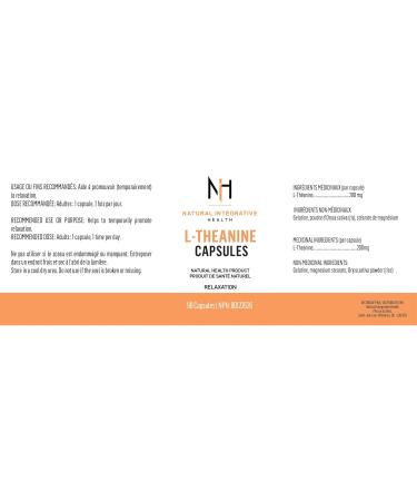 NIH Supplement - L-Theanine - Promotes Relaxation Reduces Stress Enhances Focus and Mental Clarity High Absorption 200mg per Capsule Non-GMO Gluten-Free and allergen free - Buy Online on SooperMarket.com