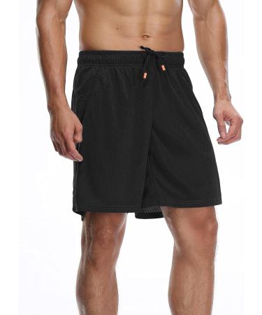 NELEUS Men's 7 Running Shorts 2-Pack with Pockets - Black/Navy Blue - Large - Buy Online on SooperMarket.com