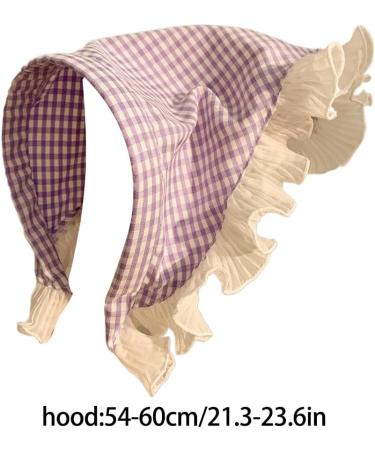JSGHGDF French Style Hair Scarf Headbands Triangled Head Kerchief Hairband Checkered Bandanas Headbands Cute Hair Accessory Blue - Buy Online on SooperMarket.com